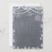 冬の雪の結晶の誕生日招待状  どの年齢にも 招待状 (裏面)