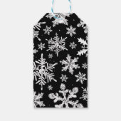 冬の雪の結晶はありがとう雪の多くの恩恵 ギフトタグ (裏面)