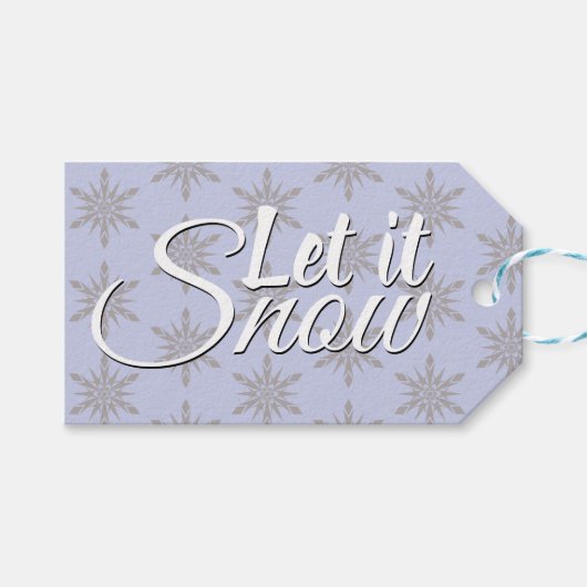 冬の雪の結晶を作る ギフトタグ (正面(横))