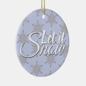 冬の雪の結晶を作る セラミックオーナメント (右)