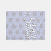 冬の雪の結晶を作る フリースブランケット (正面(横))