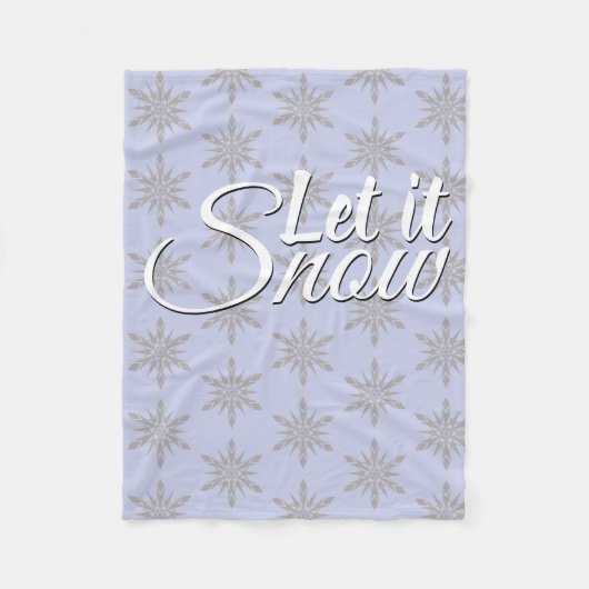 冬の雪の結晶を作る フリースブランケット (正面)