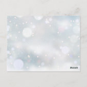 冬の雪の結晶カレンダー Save the Date ポストカード (裏面)
