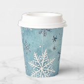 冬の雪の結晶クリスマスパーティー 紙コップ (右)