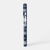冬の雪の結晶パターン iPhone 16ケース (左側面)