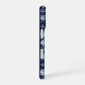 冬の雪の結晶パターン iPhone 16ケース (右側面)