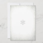 冬の雪の結晶ベイビーシャワー招待状 招待状 (裏面)