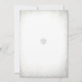 冬の雪の結晶ベイビーシャワー招待状 招待状 (裏面)