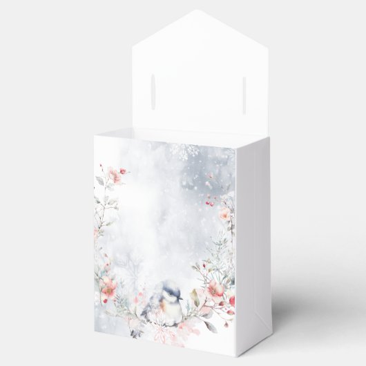 冬の雪の結晶ベビーその寒い外ありがとう フェイバーボックス (オープン)