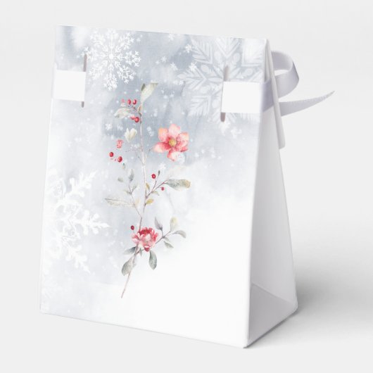 冬の雪の結晶ベビーその寒い外ありがとう フェイバーボックス (裏面サイド)