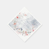 冬の雪の結晶ベビーの冷たい外 スタンダードカクテルナプキン (角)