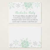冬の雪の結晶ベビーシャワーで本を持ってくる (正面&裏面)