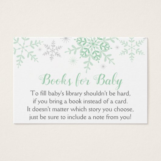 冬の雪の結晶ベビーシャワーで本を持ってくる (正面)