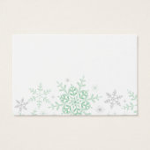 冬の雪の結晶ベビーシャワーで本を持ってくる (裏面)