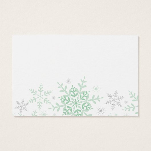 冬の雪の結晶ベビーシャワーで本を持ってくる (裏面)