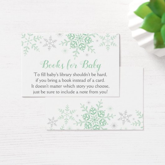 冬の雪の結晶ベビーシャワーで本を持ってくる (デスク)