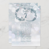 冬の雪の結晶席次表番号 招待状 (正面/裏面)