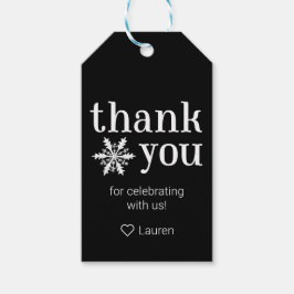 冬の雪の結晶感謝の品 ギフトタグ