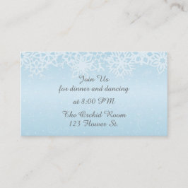冬の雪の結晶披露宴カード エンクロージャーカード
