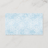 冬の雪の結晶披露宴カード エンクロージャーカード (裏面)