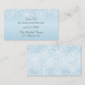 冬の雪の結晶披露宴カード エンクロージャーカード (正面/裏面)
