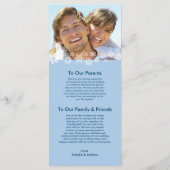 冬の雪の結晶結婚式 プログラム写真キープサケ プログラム (裏面)