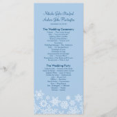 冬の雪の結晶結婚式 プログラム写真キープサケ プログラム (正面)