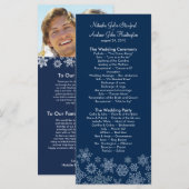 冬の雪の結晶結婚式 プログラム写真キープサケ プログラム (正面/裏面)