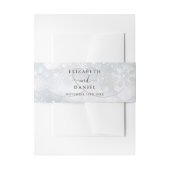 冬の雪の結晶 エレガントハートの結婚式 招待状ベリーバンド (正面例)