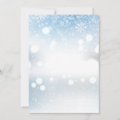 冬の雪の結晶 クリスマス ホリデー パーティー 招待状 (裏面)