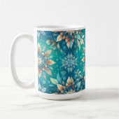 冬の雪の結晶 コーヒーマグカップ (左)