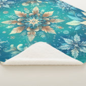 冬の雪の結晶 シェルパブランケット (3/4)