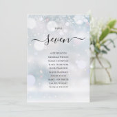 冬の雪の結晶 テーブル番号 席順チャート 招待状 (スタンド正面)