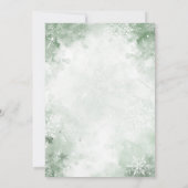 冬の雪の結晶 ブライダルシャワー 招待状 (裏面)