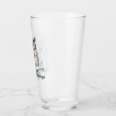 冬の雪の結晶 ブルーオウル クリスマス スノー タンブラーグラス (左)