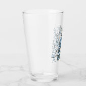 冬の雪の結晶 ブルーオウル クリスマス スノー タンブラーグラス (右)