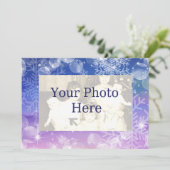 冬の雪の結晶 ホリデー フォト カード (スタンド正面)