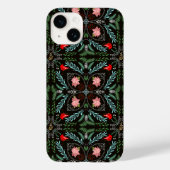 冬の雪の結晶 ポインセチア カーディナル Case-Mate iPhoneケース (裏面)