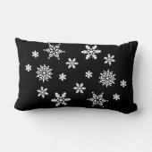 冬の雪の結晶 ランバークッション (裏面)