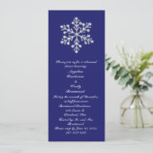 冬の雪の結晶 リハーサルディナー インディゴ 招待状 (スタンド正面)