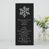 冬の雪の結晶 リハーサルディナー 招待状 (スタンド正面)