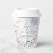 冬の雪の結晶 恋の雪 ウェディングシャワー 紙コップ (裏面)