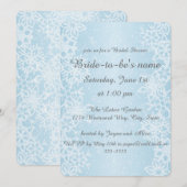 冬の雪の結晶 招待状 (正面/裏面)