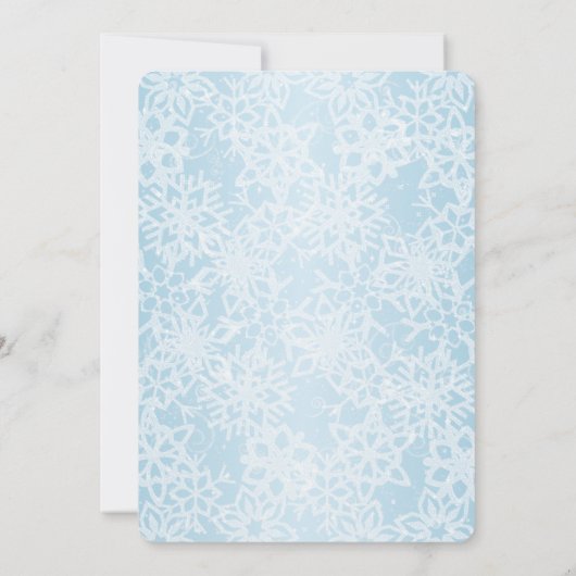 冬の雪の結晶 招待状 (裏面)