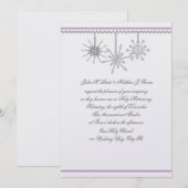 冬の雪の結晶 招待状 (正面/裏面)