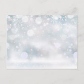 冬の雪の結晶 赤ちゃん 写真 サンクスギビング 出生 案内ポストカード (裏面)