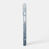 冬の雪の結晶 雪が降るパターン ボケ iPhone 16ケース (左側面)