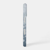 冬の雪の結晶 雪が降るパターン ボケ iPhone 16ケース (右側面)