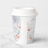 冬の雪の結晶 雪に恋する ブライダルシャワー 紙コップ (右)