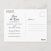 冬の雪の結晶 Save the Date カード (裏面)